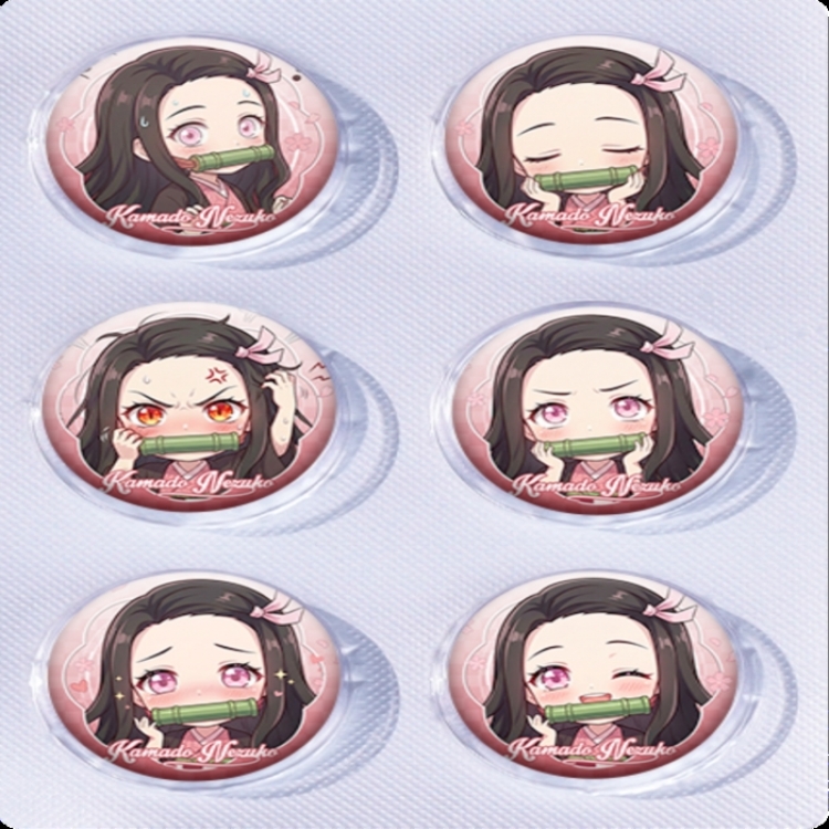 Demon Slayer Kimets Anime peripheral pill bar badge 25mm a set of 6 price for 5 sets 