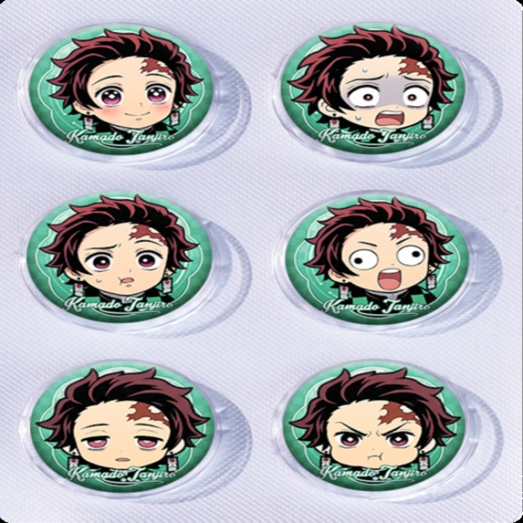 Demon Slayer Kimets Anime peripheral pill bar badge 25mm a set of 6 price for 5 sets 