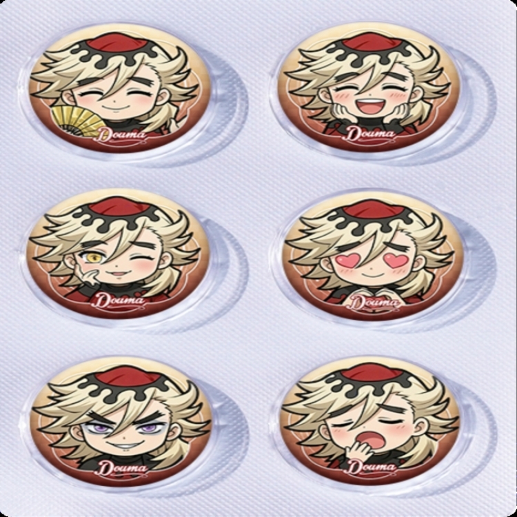Demon Slayer Kimets Anime peripheral pill bar badge 25mm a set of 6 price for 5 sets 