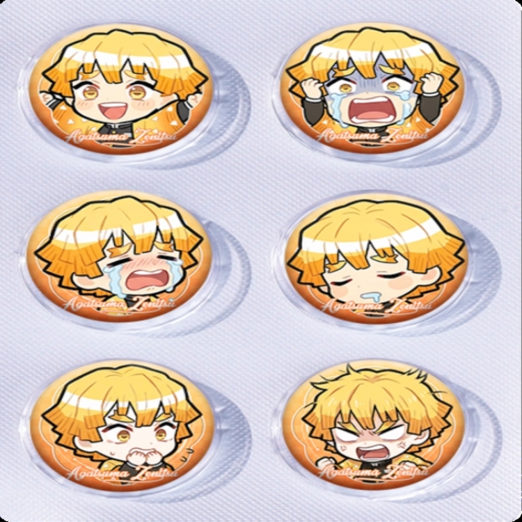 Demon Slayer Kimets Anime peripheral pill bar badge 25mm a set of 6 price for 5 sets 