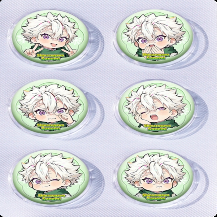 Demon Slayer Kimets Anime peripheral pill bar badge 25mm a set of 6 price for 5 sets 