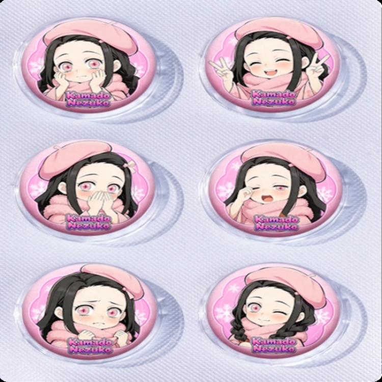 Demon Slayer Kimets Anime peripheral pill bar badge 25mm a set of 6 price for 5 sets 