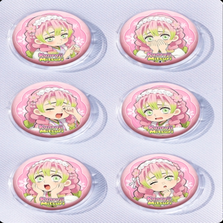 Demon Slayer Kimets Anime peripheral pill bar badge 25mm a set of 6 price for 5 sets 