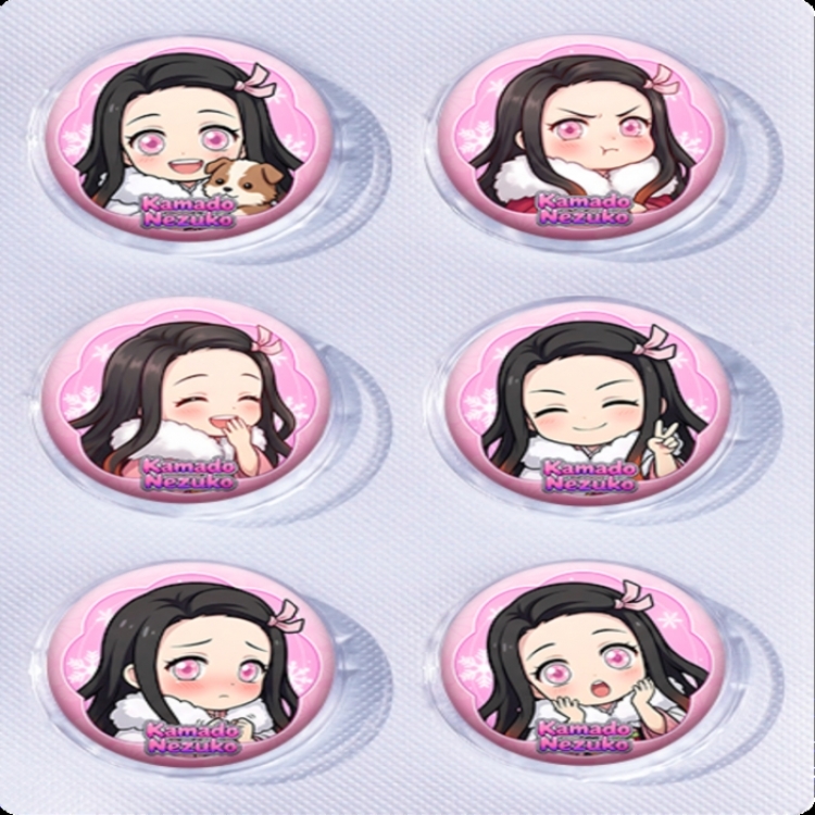 Demon Slayer Kimets Anime peripheral pill bar badge 25mm a set of 6 price for 5 sets 