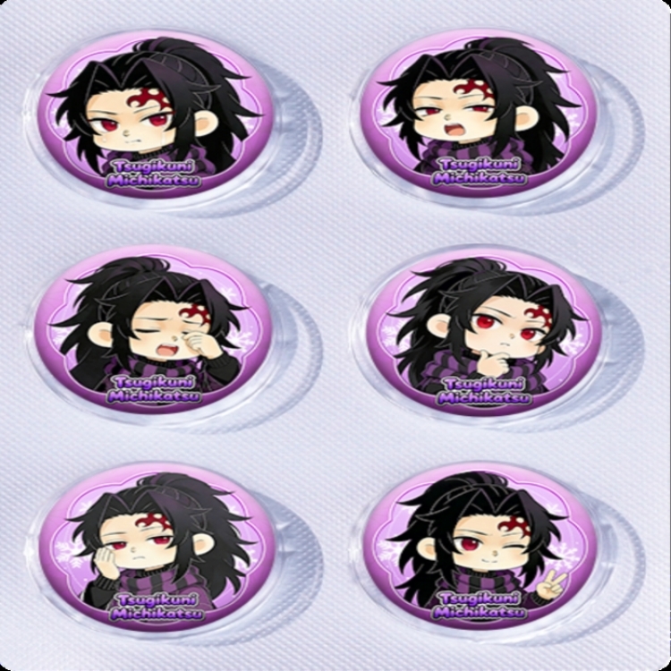Demon Slayer Kimets Anime peripheral pill bar badge 25mm a set of 6 price for 5 sets 