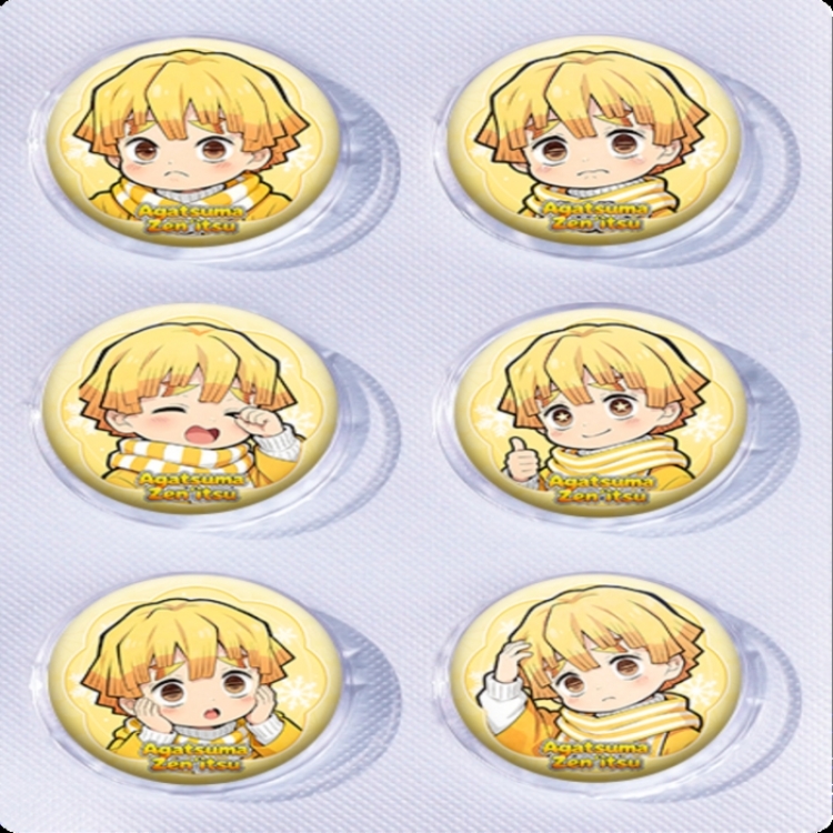 Demon Slayer Kimets Anime peripheral pill bar badge 25mm a set of 6 price for 5 sets 