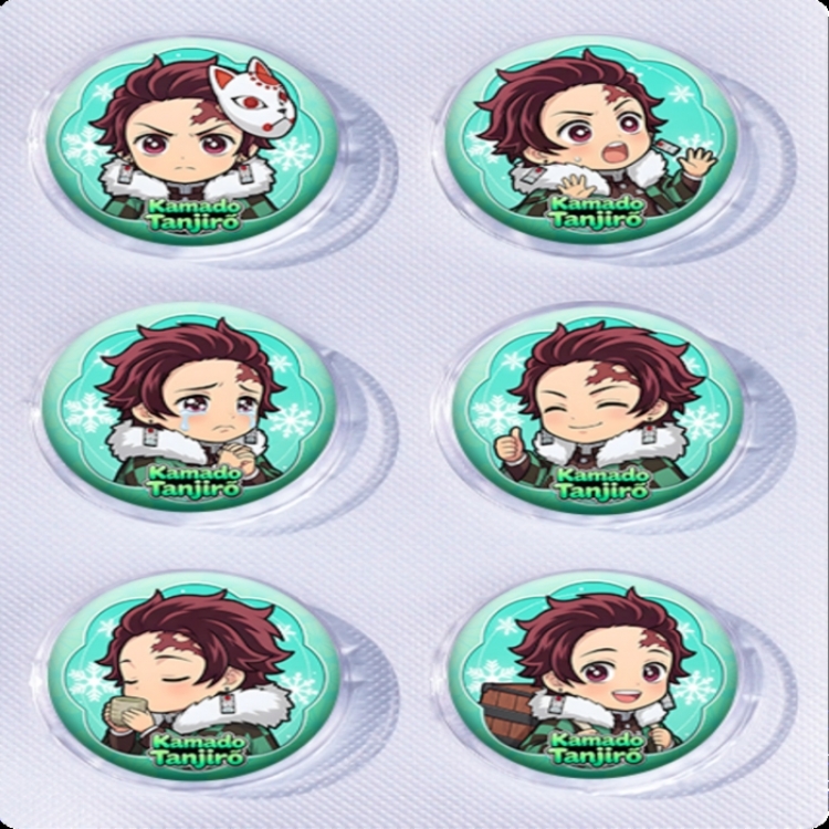 Demon Slayer Kimets Anime peripheral pill bar badge 25mm a set of 6 price for 5 sets 