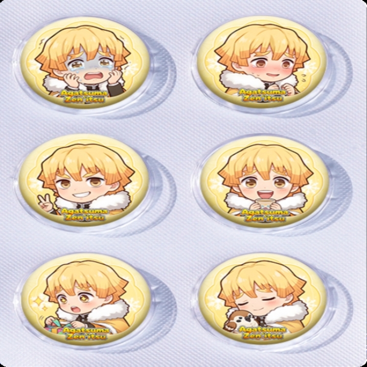 Demon Slayer Kimets Anime peripheral pill bar badge 25mm a set of 6 price for 5 sets 