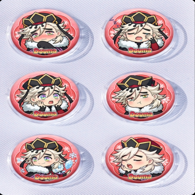 Demon Slayer Kimets Anime peripheral pill bar badge 25mm a set of 6 price for 5 sets 