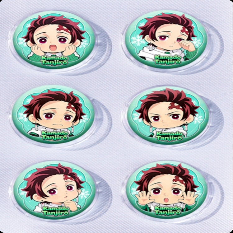 Demon Slayer Kimets Anime peripheral pill bar badge 25mm a set of 6 price for 5 sets 