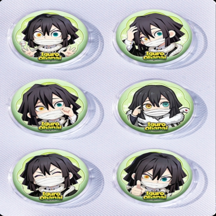 Demon Slayer Kimets Anime peripheral pill bar badge 25mm a set of 6 price for 5 sets 