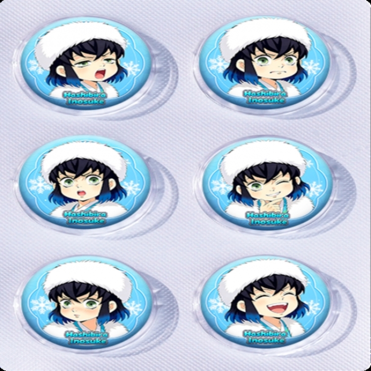 Demon Slayer Kimets Anime peripheral pill bar badge 25mm a set of 6 price for 5 sets 