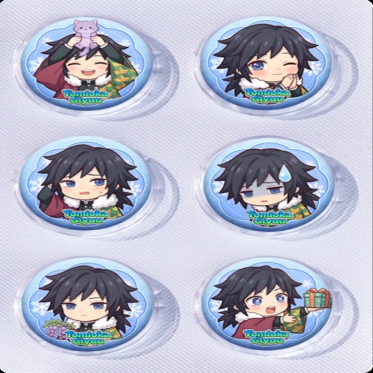 Demon Slayer Kimets Anime peripheral pill bar badge 25mm a set of 6 price for 5 sets 