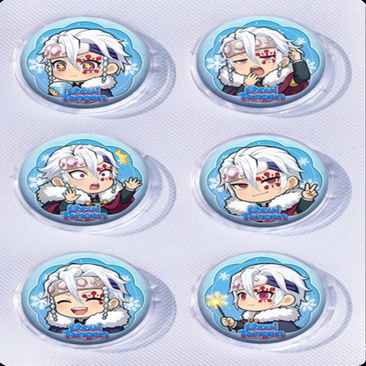 Demon Slayer Kimets Anime peripheral pill bar badge 25mm a set of 6 price for 5 sets 