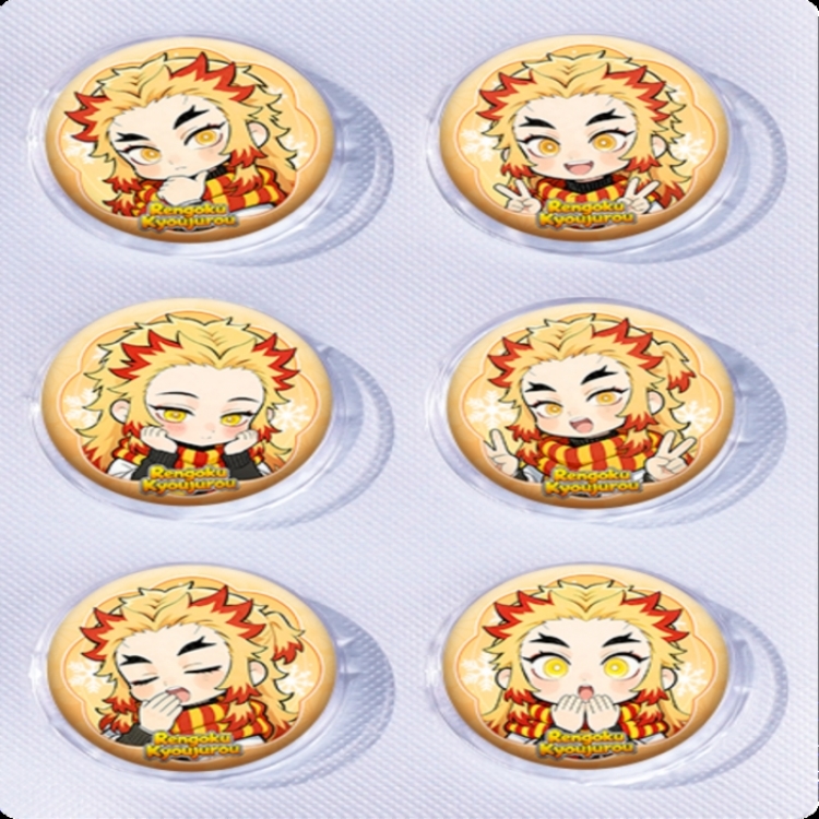 Demon Slayer Kimets Anime peripheral pill bar badge 25mm a set of 6 price for 5 sets 