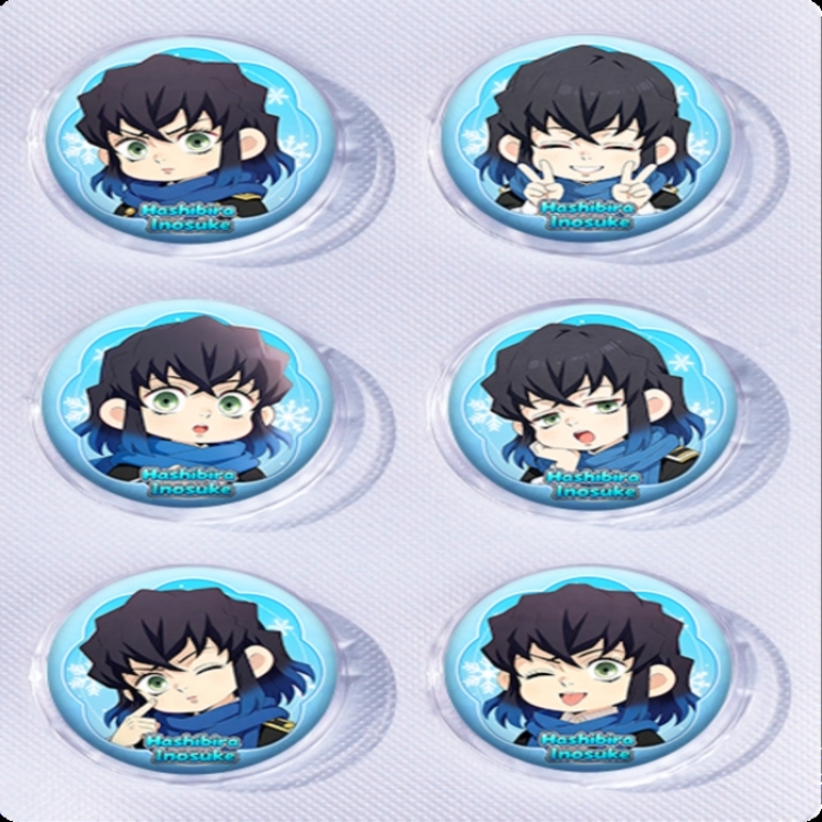 Demon Slayer Kimets Anime peripheral pill bar badge 25mm a set of 6 price for 5 sets 