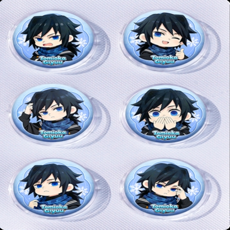 Demon Slayer Kimets Anime peripheral pill bar badge 25mm a set of 6 price for 5 sets 