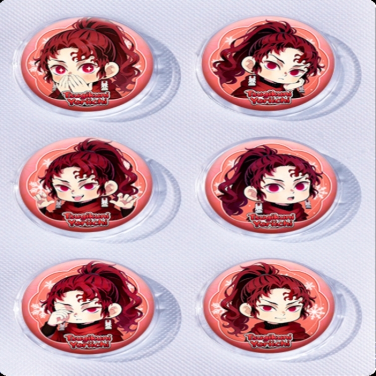 Demon Slayer Kimets Anime peripheral pill bar badge 25mm a set of 6 price for 5 sets 