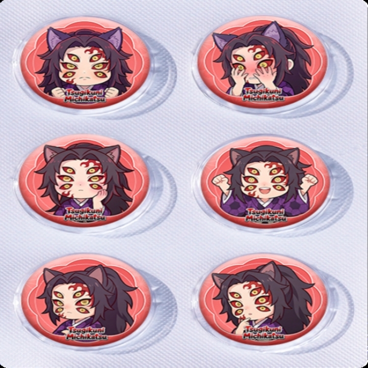 Demon Slayer Kimets Anime peripheral pill bar badge 25mm a set of 6 price for 5 sets 