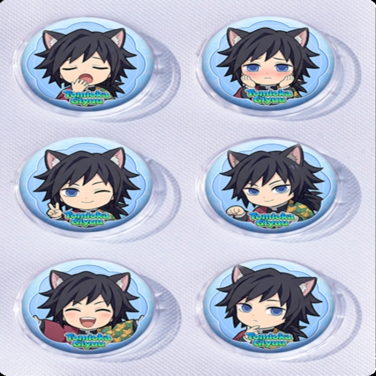 Demon Slayer Kimets Anime peripheral pill bar badge 25mm a set of 6 price for 5 sets 