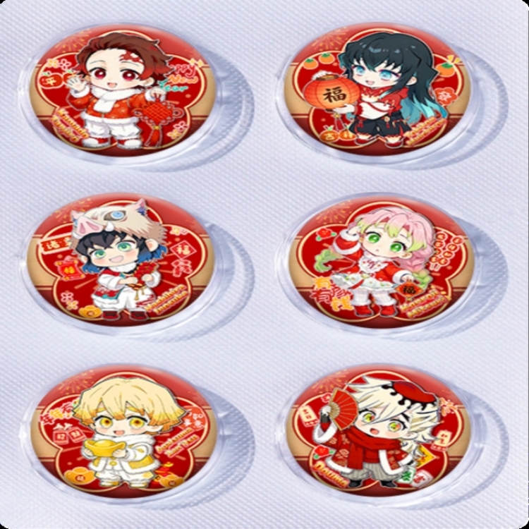 Demon Slayer Kimets Anime peripheral pill bar badge 25mm a set of 6 price for 5 sets 