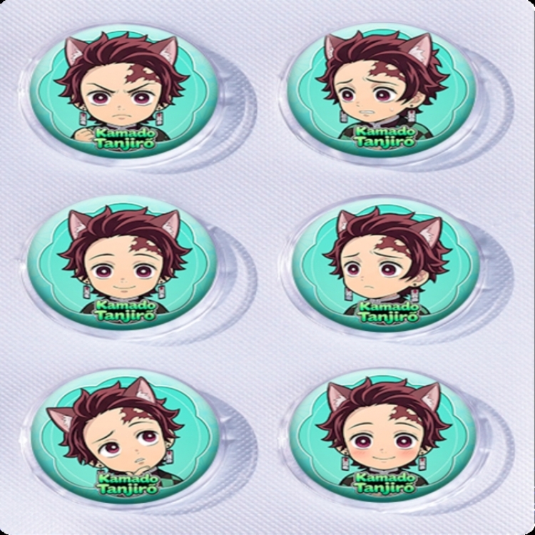 Demon Slayer Kimets Anime peripheral pill bar badge 25mm a set of 6 price for 5 sets 