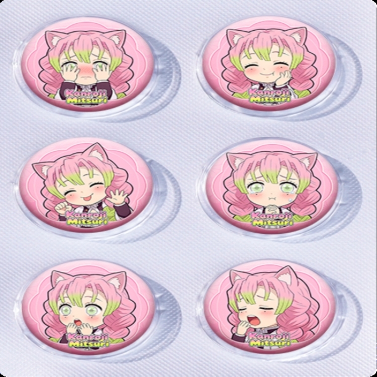 Demon Slayer Kimets Anime peripheral pill bar badge 25mm a set of 6 price for 5 sets 