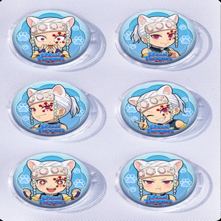 Demon Slayer Kimets Anime peripheral pill bar badge 25mm a set of 6 price for 5 sets 