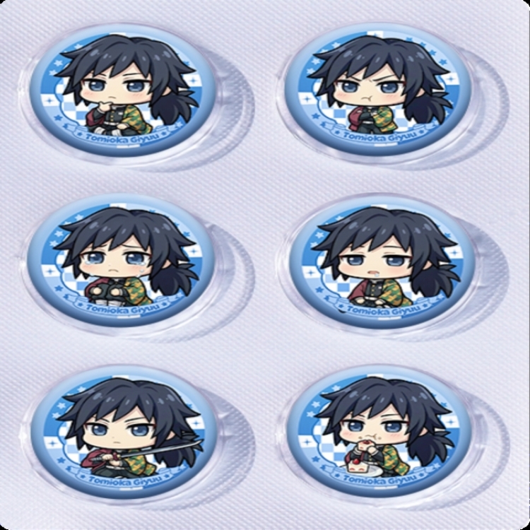 Demon Slayer Kimets Anime peripheral pill bar badge 25mm a set of 6 price for 5 sets 