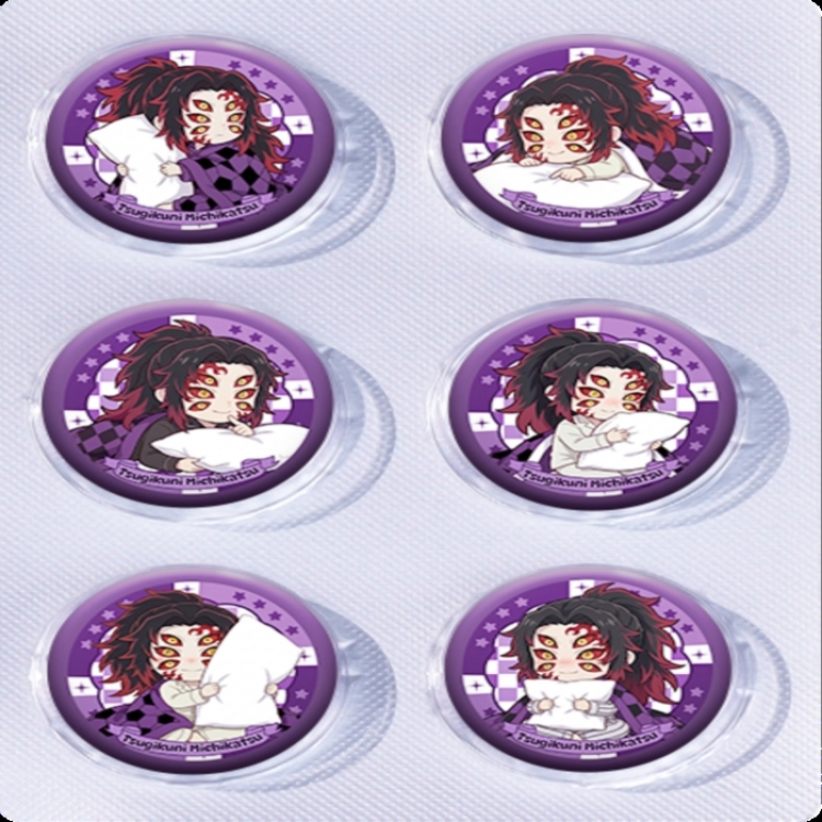 Demon Slayer Kimets Anime peripheral pill bar badge 25mm a set of 6 price for 5 sets 