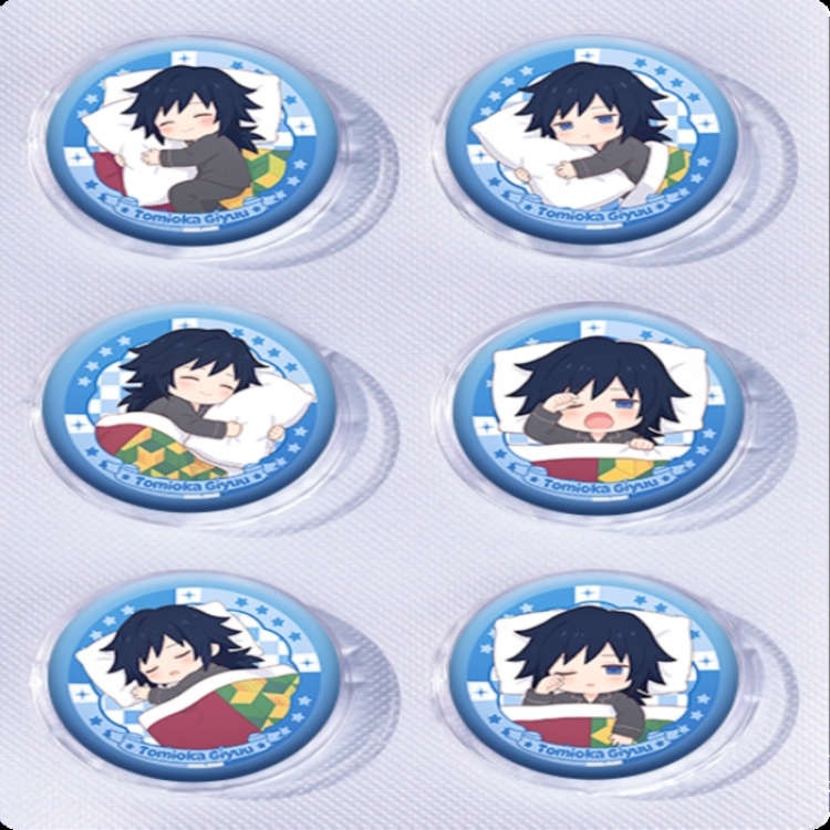 Demon Slayer Kimets Anime peripheral pill bar badge 25mm a set of 6 price for 5 sets 