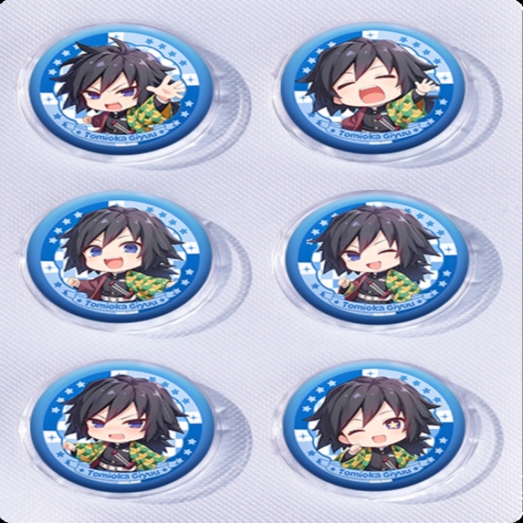 Demon Slayer Kimets Anime peripheral pill bar badge 25mm a set of 6 price for 5 sets 
