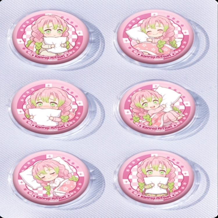 Demon Slayer Kimets Anime peripheral pill bar badge 25mm a set of 6 price for 5 sets 