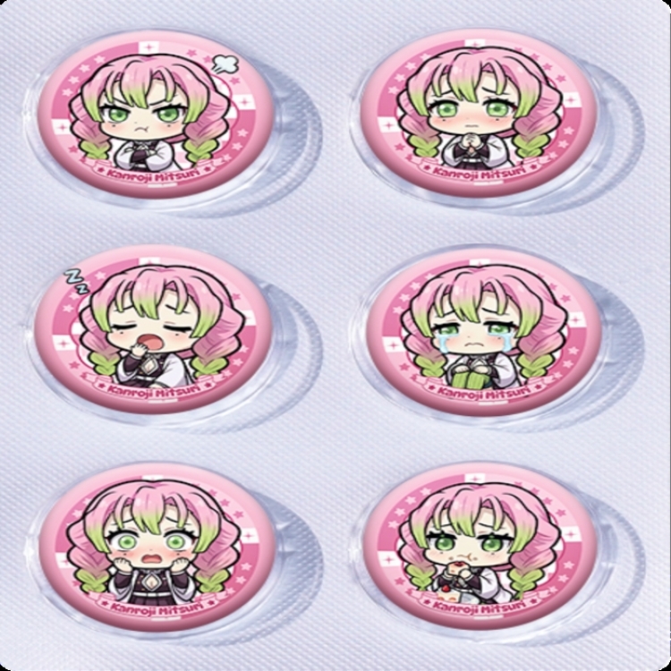Demon Slayer Kimets Anime peripheral pill bar badge 25mm a set of 6 price for 5 sets 