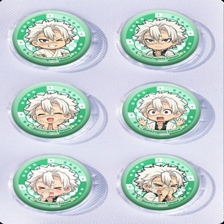 Demon Slayer Kimets Anime peripheral pill bar badge 25mm a set of 6 price for 5 sets 