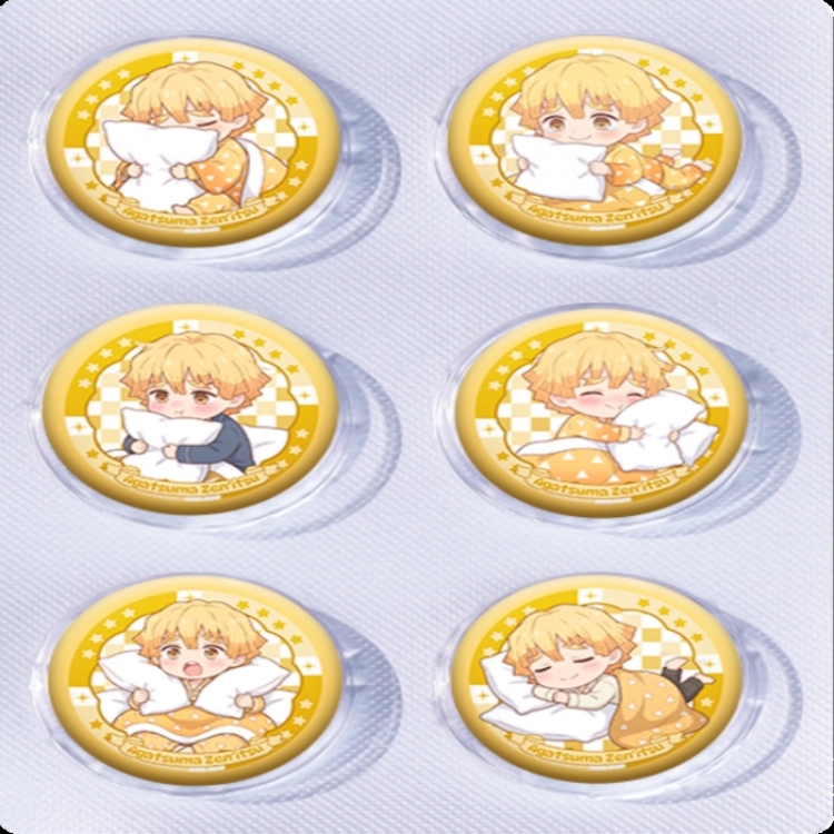 Demon Slayer Kimets Anime peripheral pill bar badge 25mm a set of 6 price for 5 sets 