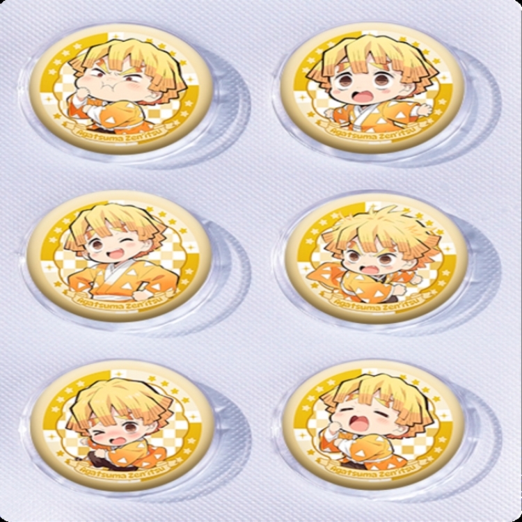 Demon Slayer Kimets Anime peripheral pill bar badge 25mm a set of 6 price for 5 sets 