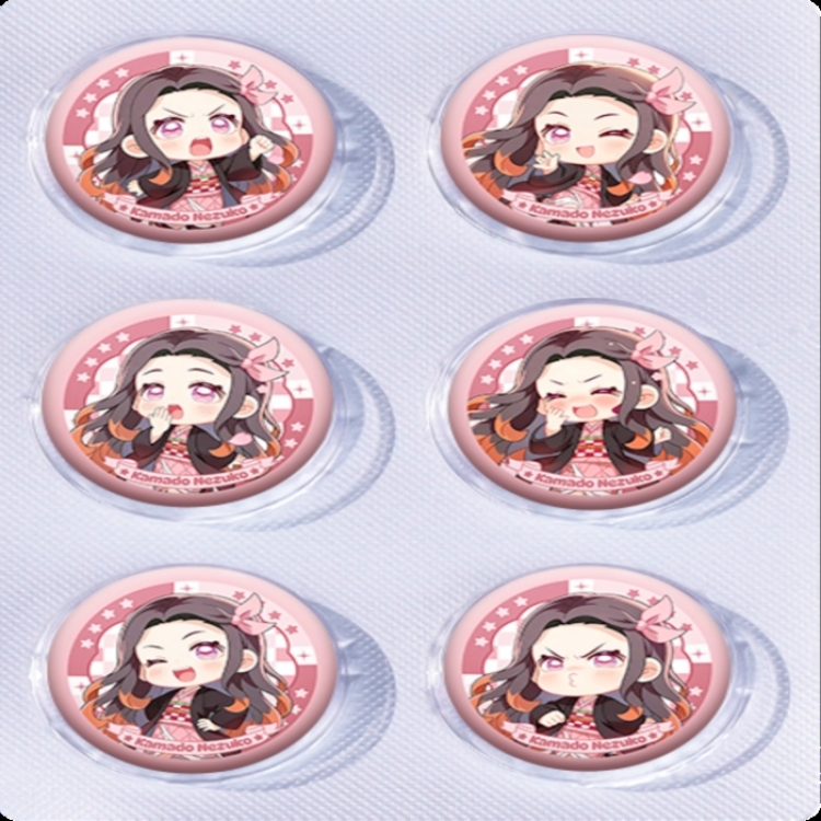 Demon Slayer Kimets Anime peripheral pill bar badge 25mm a set of 6 price for 5 sets 