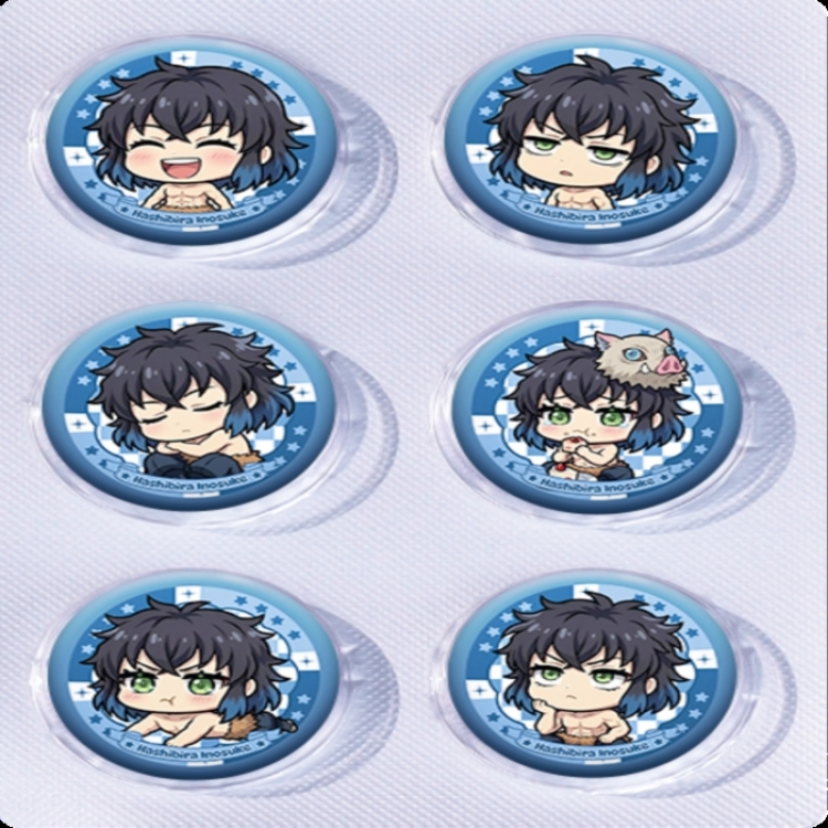 Demon Slayer Kimets Anime peripheral pill bar badge 25mm a set of 6 price for 5 sets 