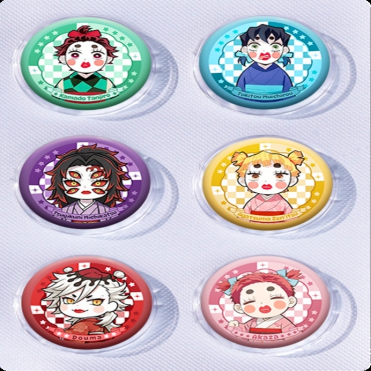 Demon Slayer Kimets Anime peripheral pill bar badge 25mm a set of 6 price for 5 sets 