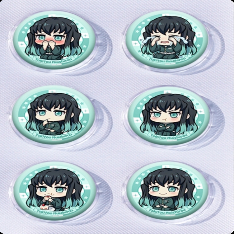Demon Slayer Kimets Anime peripheral pill bar badge 25mm a set of 6 price for 5 sets 