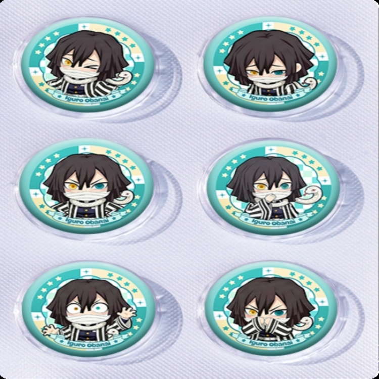Demon Slayer Kimets Anime peripheral pill bar badge 25mm a set of 6 price for 5 sets 