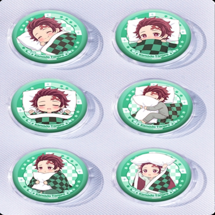 Demon Slayer Kimets Anime peripheral pill bar badge 25mm a set of 6 price for 5 sets 