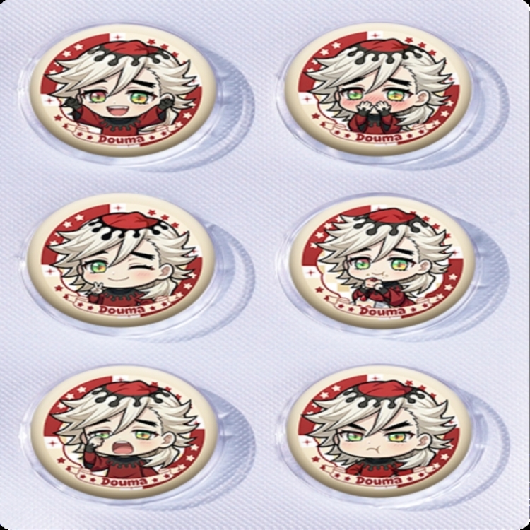 Demon Slayer Kimets Anime peripheral pill bar badge 25mm a set of 6 price for 5 sets 