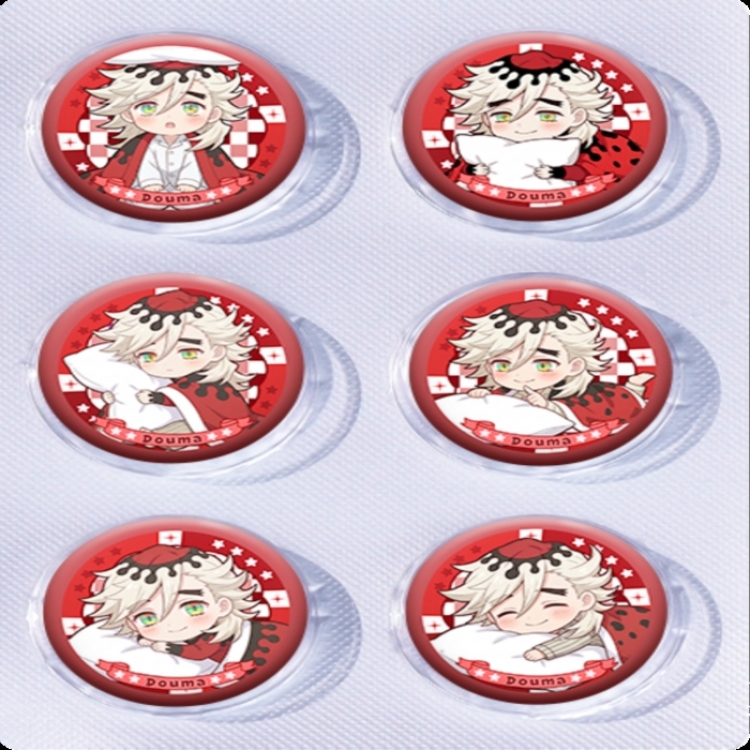 Demon Slayer Kimets Anime peripheral pill bar badge 25mm a set of 6 price for 5 sets 