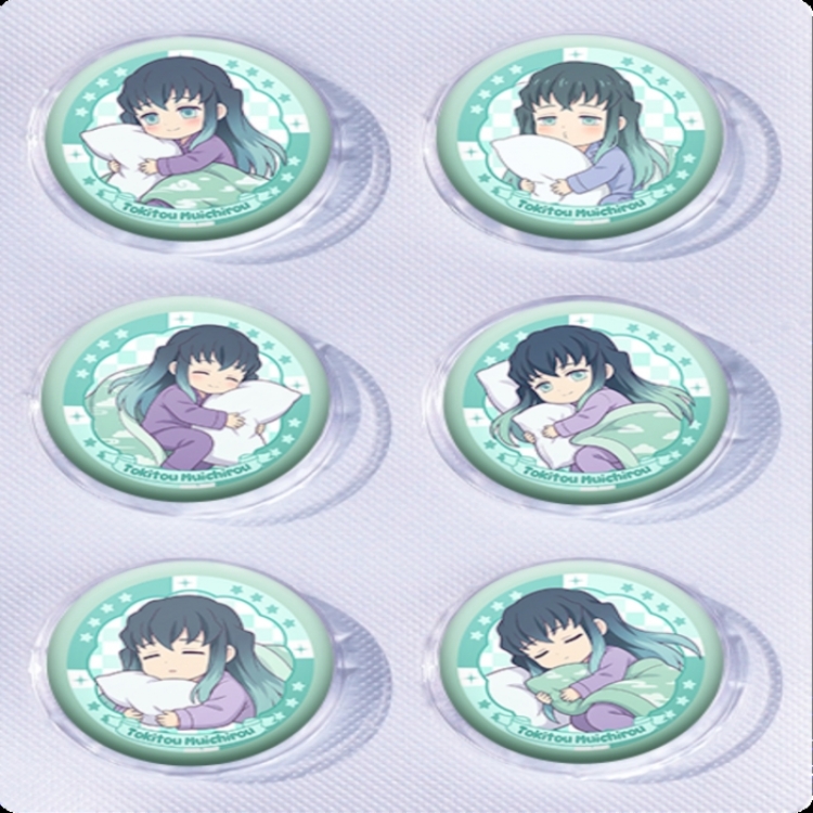 Demon Slayer Kimets Anime peripheral pill bar badge 25mm a set of 6 price for 5 sets 