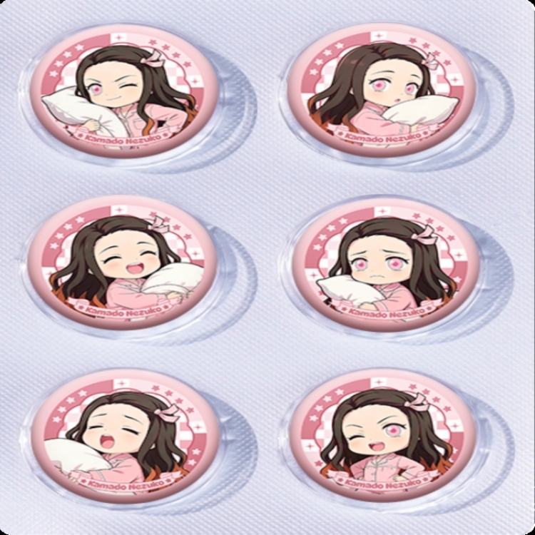 Demon Slayer Kimets Anime peripheral pill bar badge 25mm a set of 6 price for 5 sets
