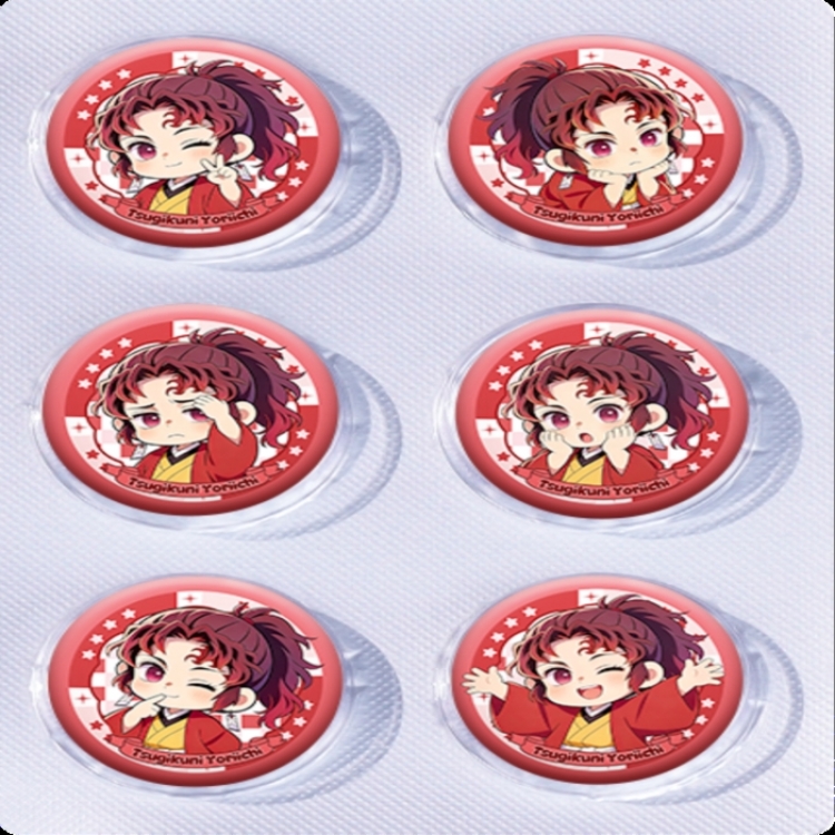 Demon Slayer Kimets Anime peripheral pill bar badge 25mm a set of 6 price for 5 sets 