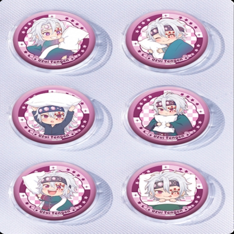 Demon Slayer Kimets Anime peripheral pill bar badge 25mm a set of 6 price for 5 sets 