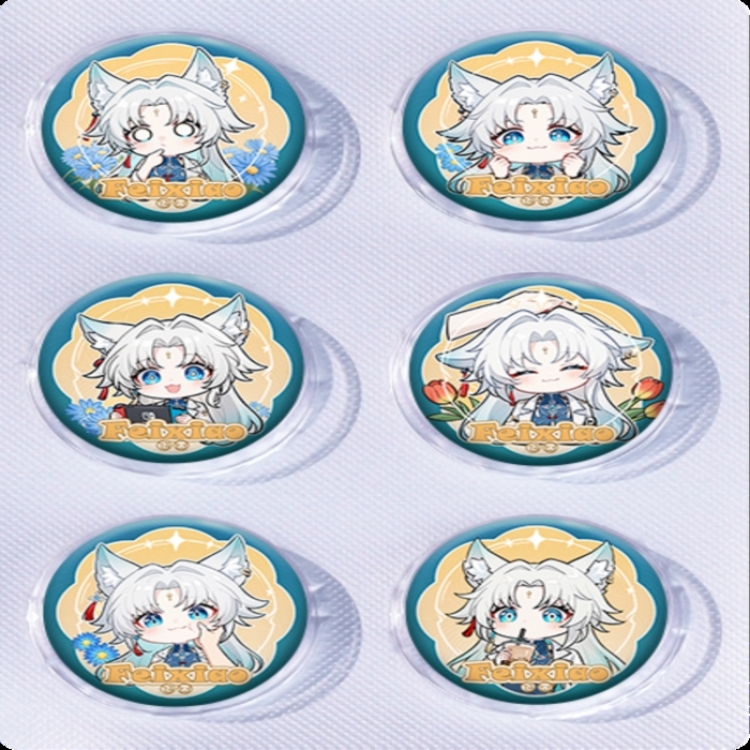 Honkai: Star Rail‌ Anime peripheral pill bar badge 25mm a set of 6 price for 5 sets 